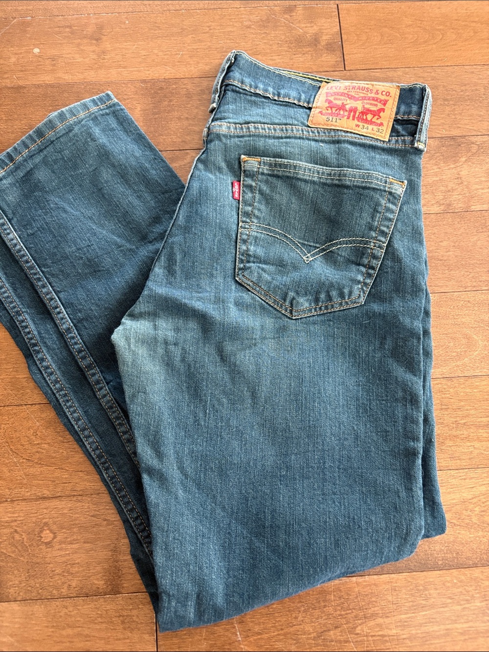 Levi's Men's Slim Straight Jeans - Medium Blue Denim